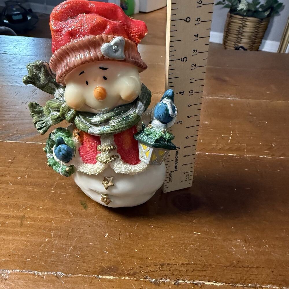 Resin Bobble Head Snowmen Figurine Christmas Winter Frosty 6”